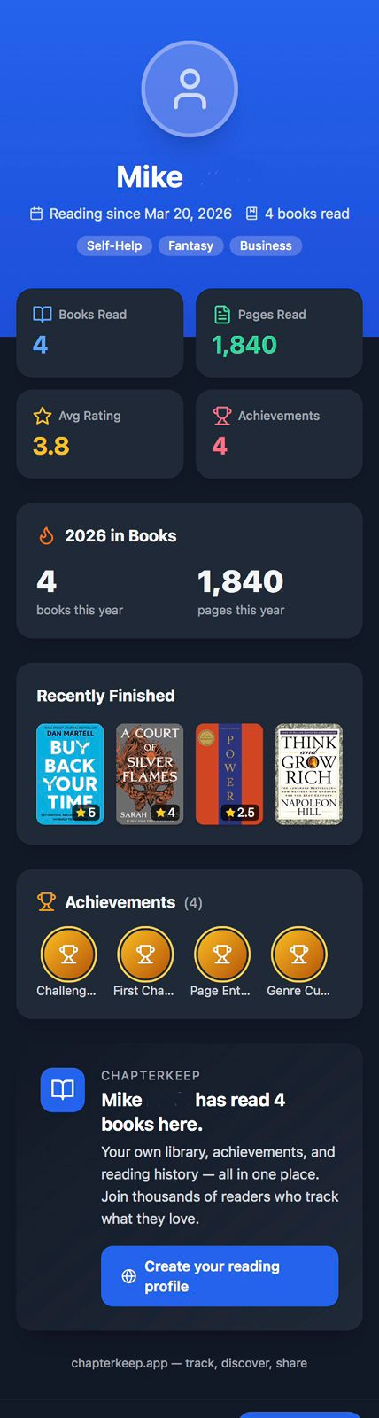 Progress and Activity Sharing